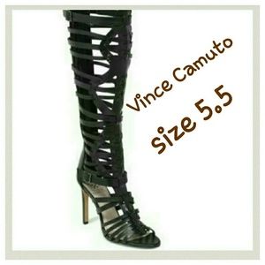 VINCE CAMUTO BLACK GLADIATOR HEELS NIB 5.5